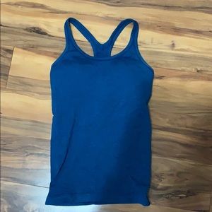 Blue lulu lemon tank top